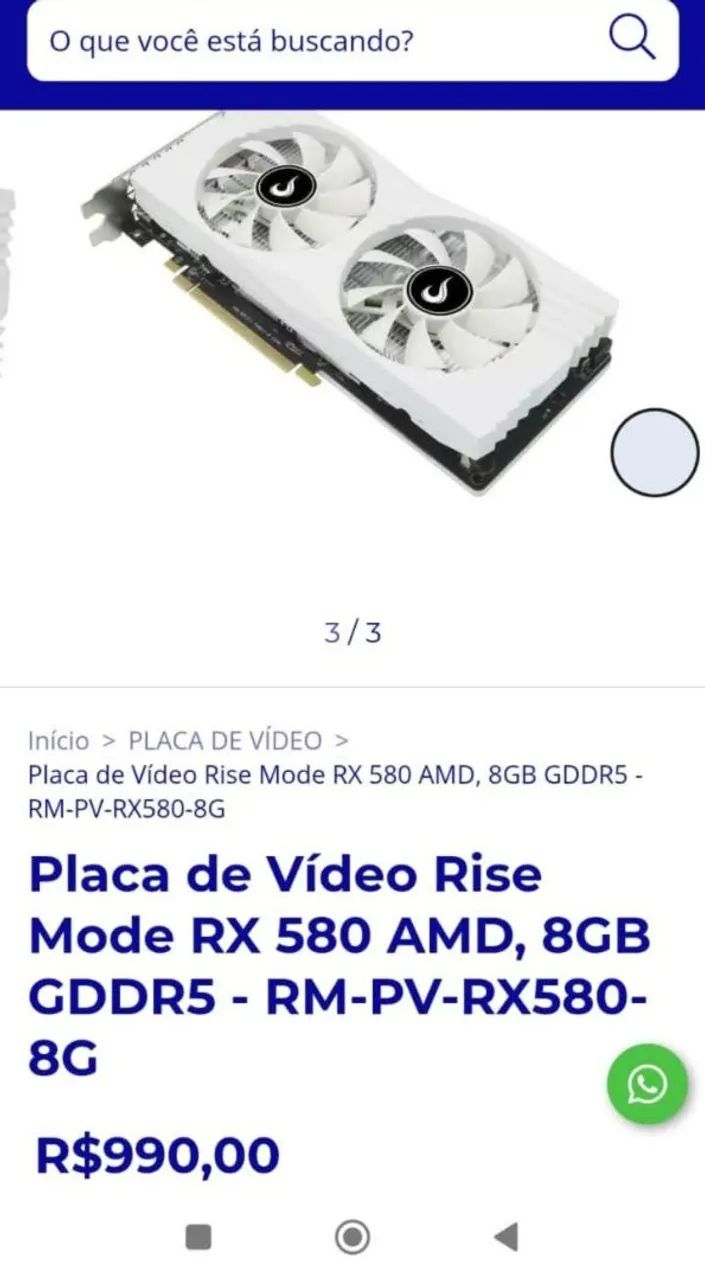 Placa de vídeo RX 580 RGB - Foto 4