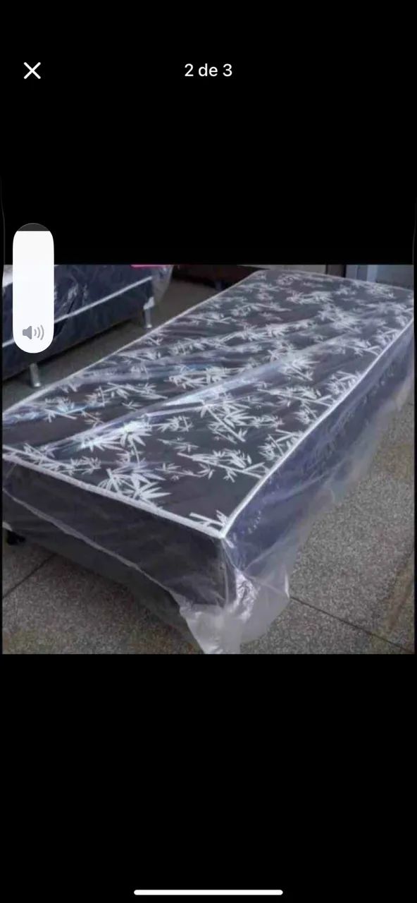 Cama de solteiro box 88x1.88 solteiro com 4 cm de espuma 