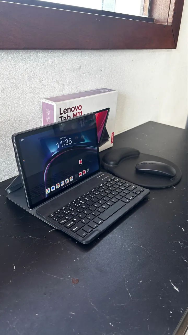 Tablet Lenovo Tab M11 + Caneta + Capa + Teclado e Mouse Bluetooth + suporte Mause - Foto 2