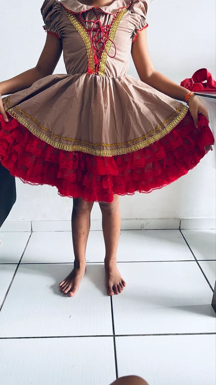 Vestido de são João infantil 