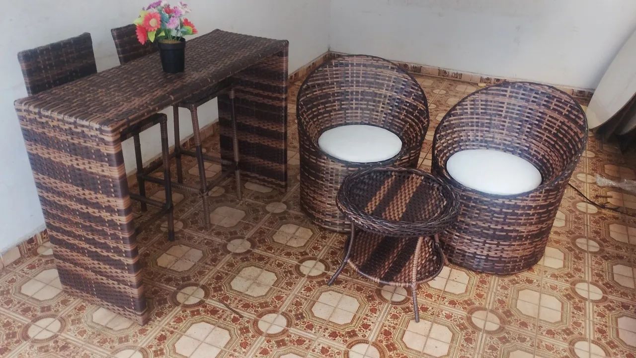 Jogo de poltronas e balcão bistrô  - Foto 2
