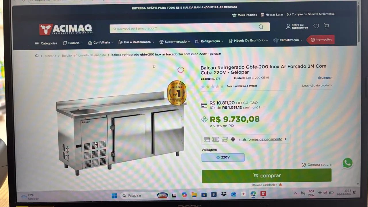 Pia refrigerada inox Gelopar - Foto 4