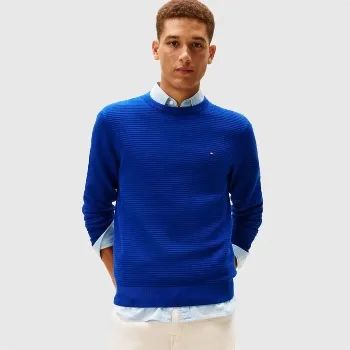 Suéter Tommy Hilfiger Cotton Knit Lightweight Crewneck Sweater Pullover  - Foto 2