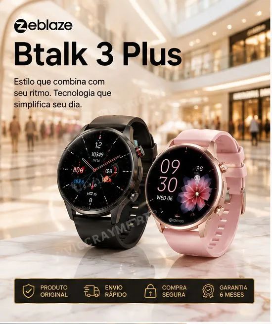 Relógio Smartwatch ZEBLAZE BTALK3 3  - Foto 3