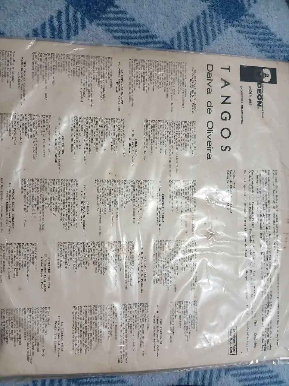 Lp dalva de Oliveira tangos. 1964.  - Foto 3