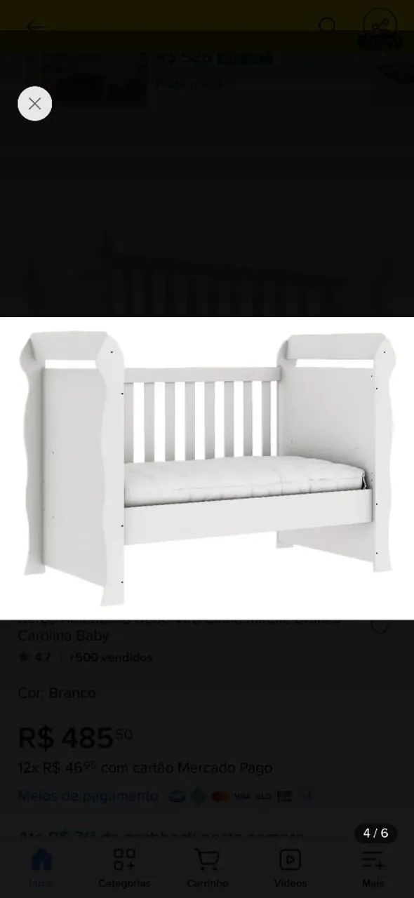 Berço americano/ mini cama com colchão  - Foto 5