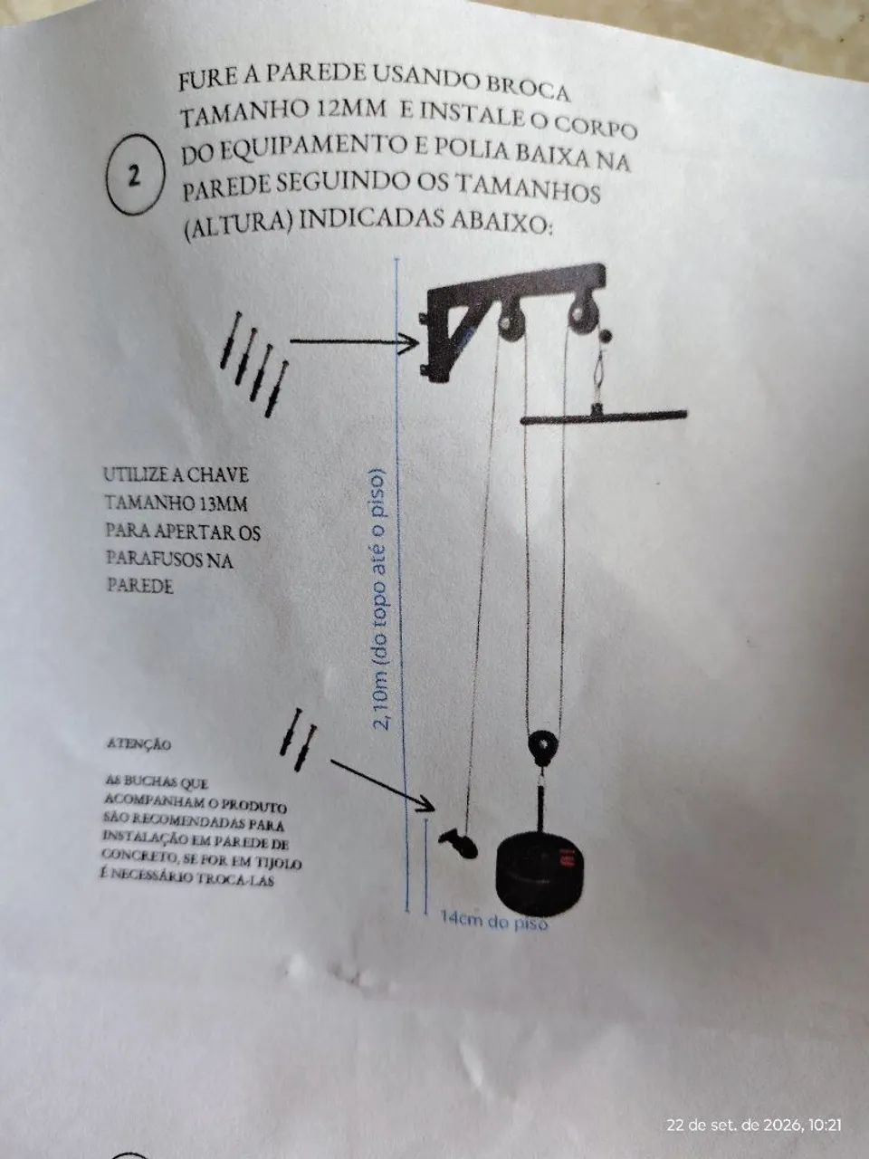 Mono crossover de parede duplo com puxada alta e baixa NOVO