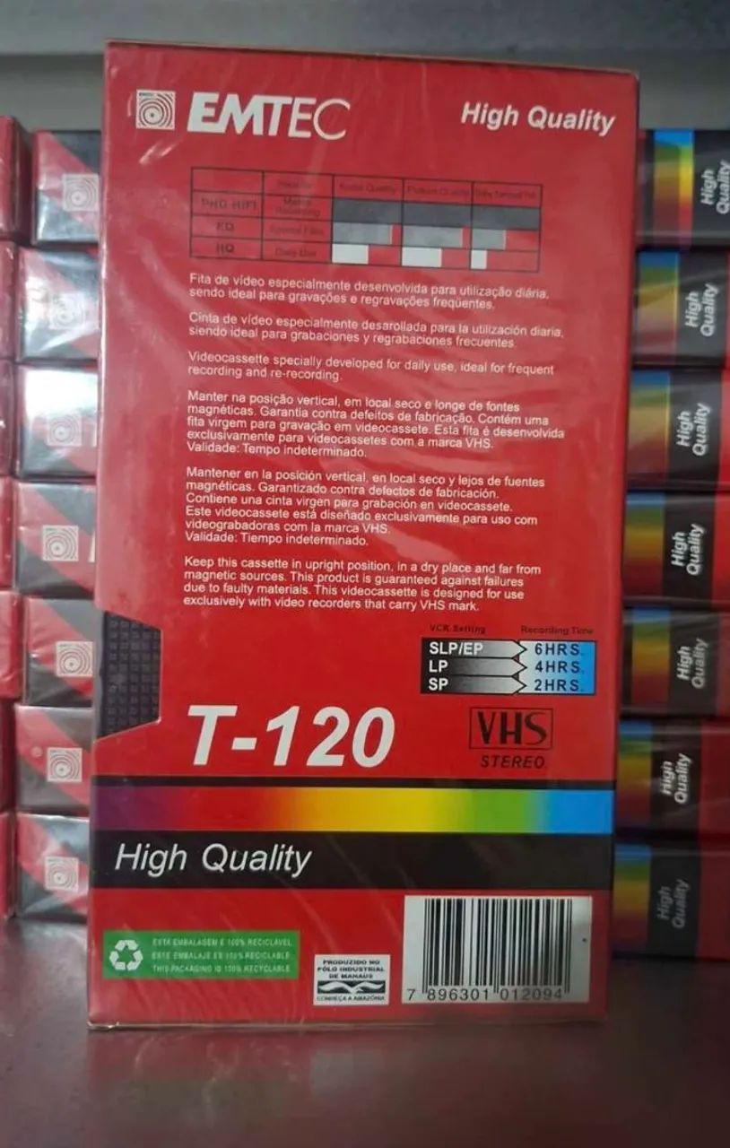 Fitas Vhs Nova Lacrada Emtec - Foto 4