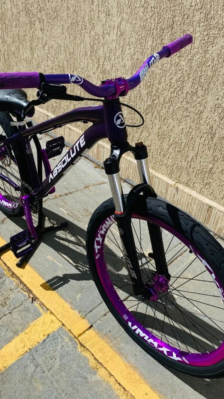 BIKE ARO 26 ABSOLUTE BRUTUS ROXA C/AROS V MAXX - Foto 2