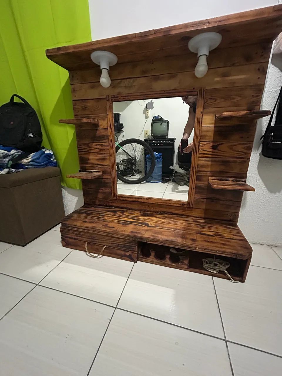 Bancada em Palet Barbearia 65568088085250122