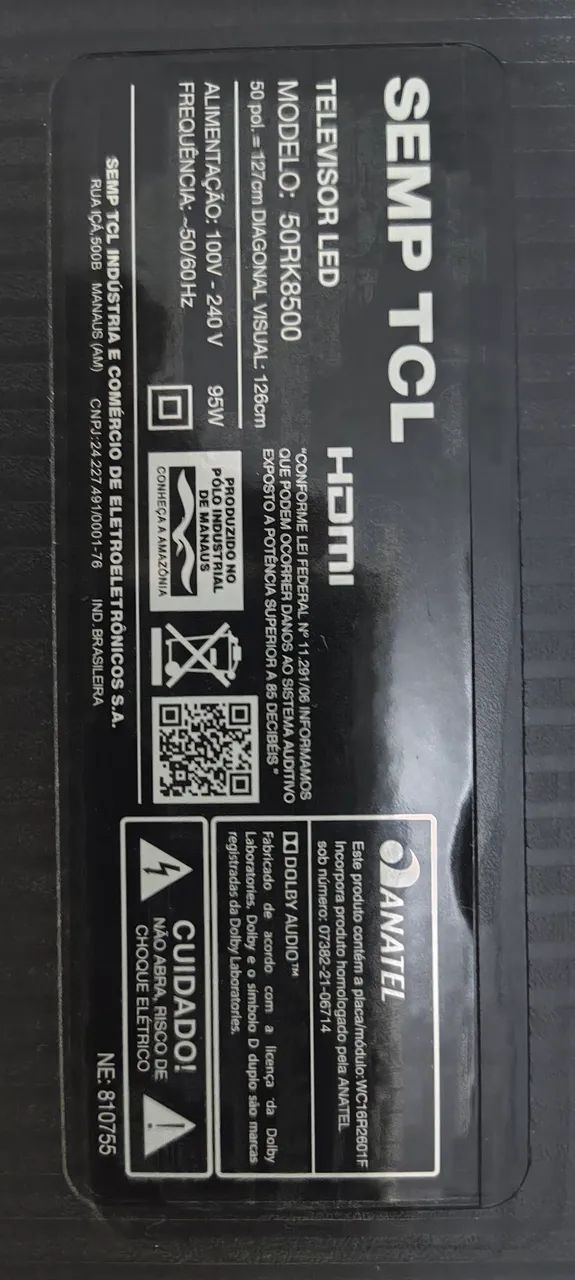 Tv Semp TCL 50 polegadas  - Foto 3