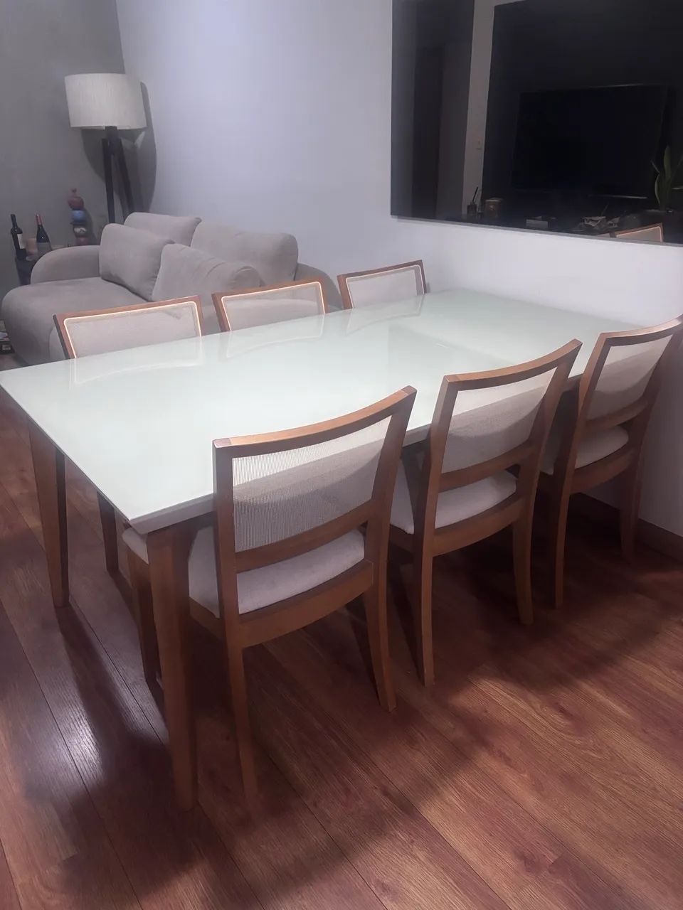 Mesa retangular seis lugares 