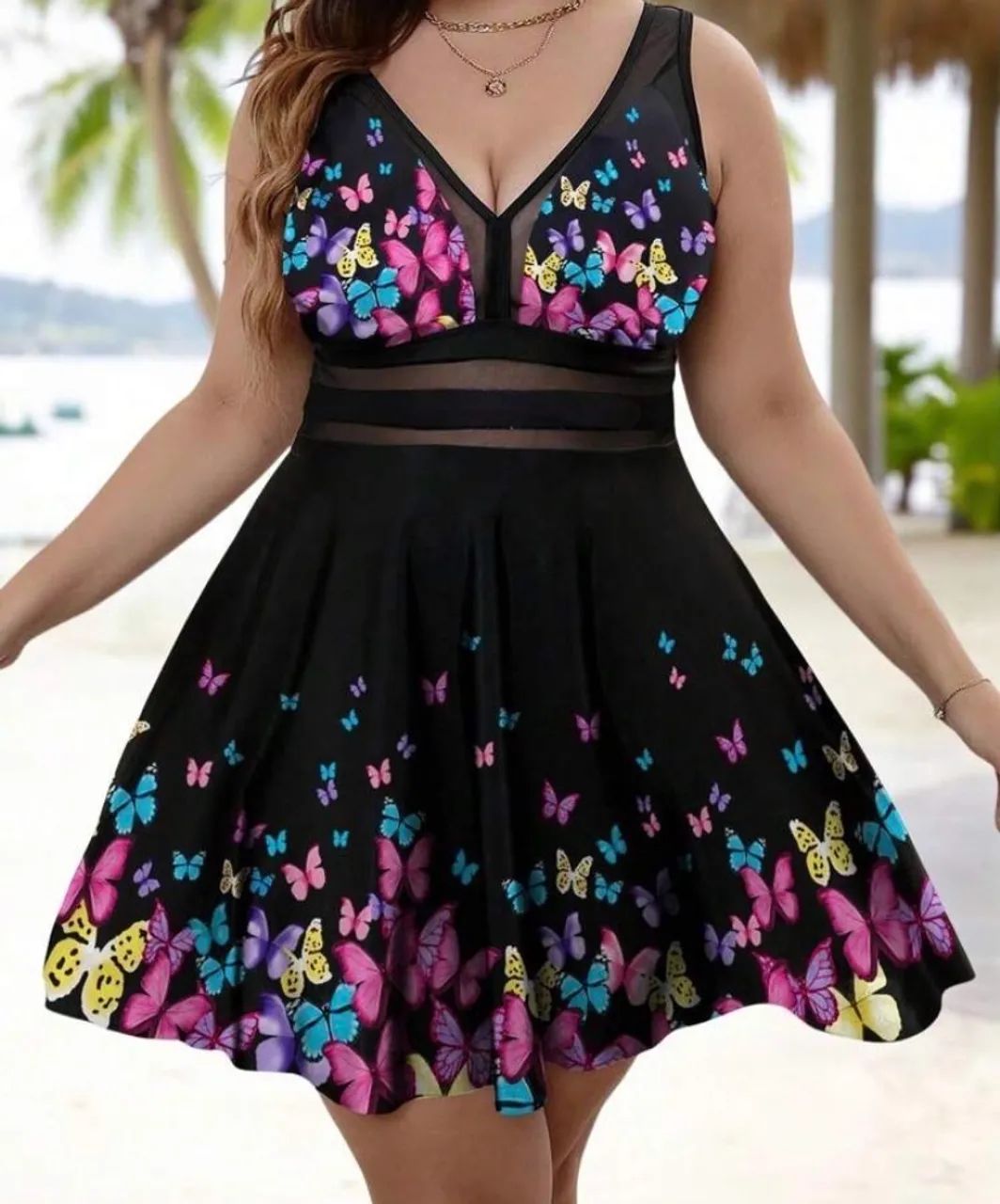  Conjunto de Maiô Bikini Tankini 