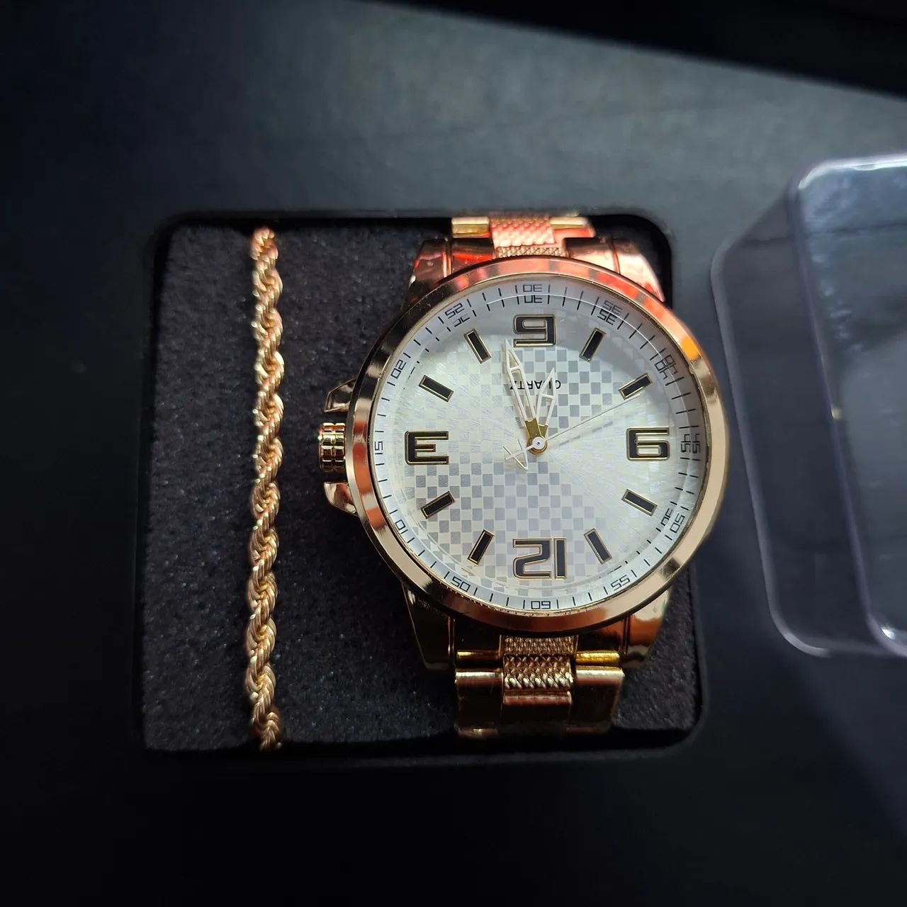 KIT RELÓGIO MASCULINO + PULSEIRA - ESTILO E PRESENÇA