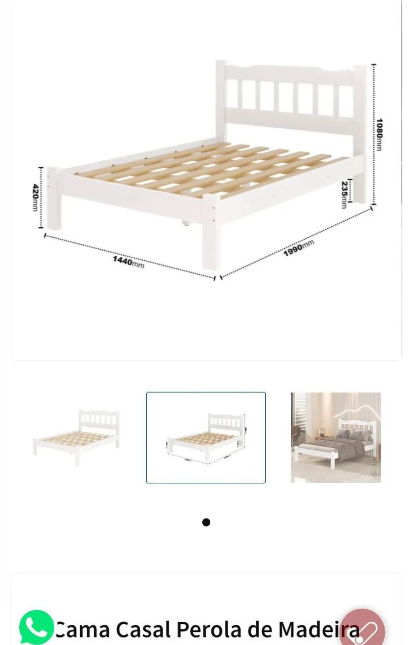 Cama de Casal pérola  - Foto 2
