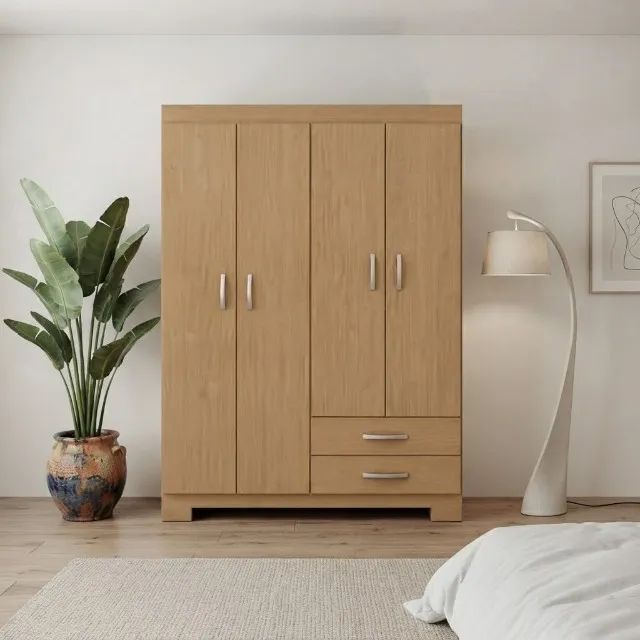 OFERTA Guarda roupa de solteiro com 4 portas 