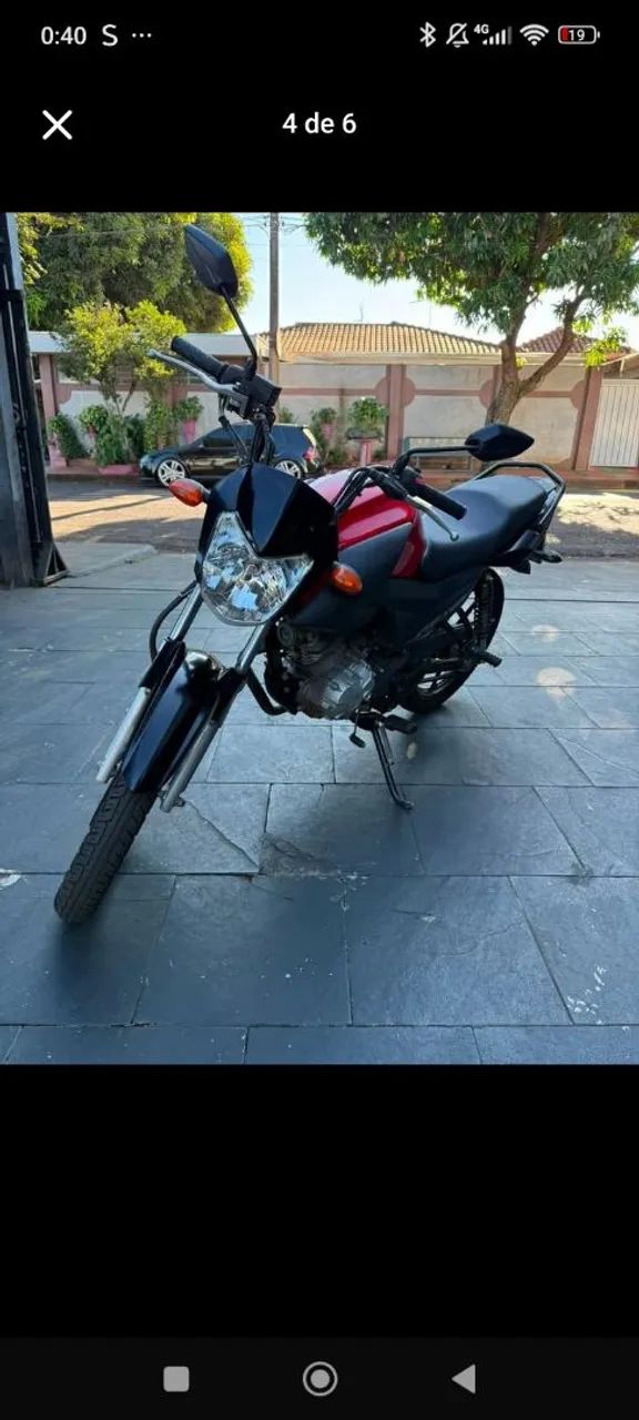 Moto factor 125 vermelho 
