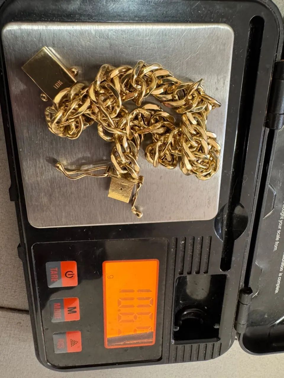 Pulseira Groumet de ouro 18k procedência garantia eterna - Foto 3