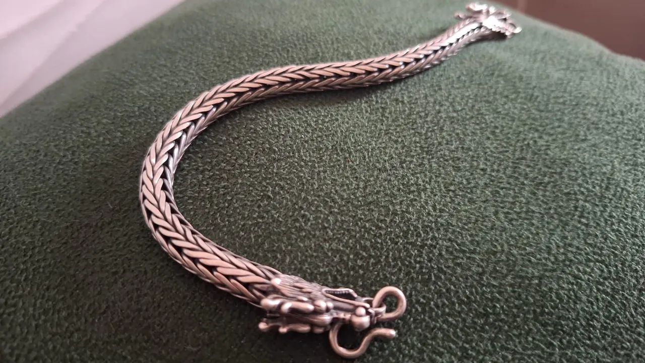 Pulseira de prata 8mm raridade  - Foto 2