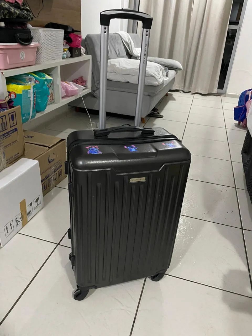  Mala Média Preta - Usada e Bem Conservada