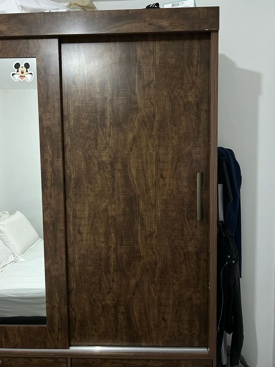 Guarda-roupa 3 Portas De Correr Com Espelho 9 Gavetas - Foto 2