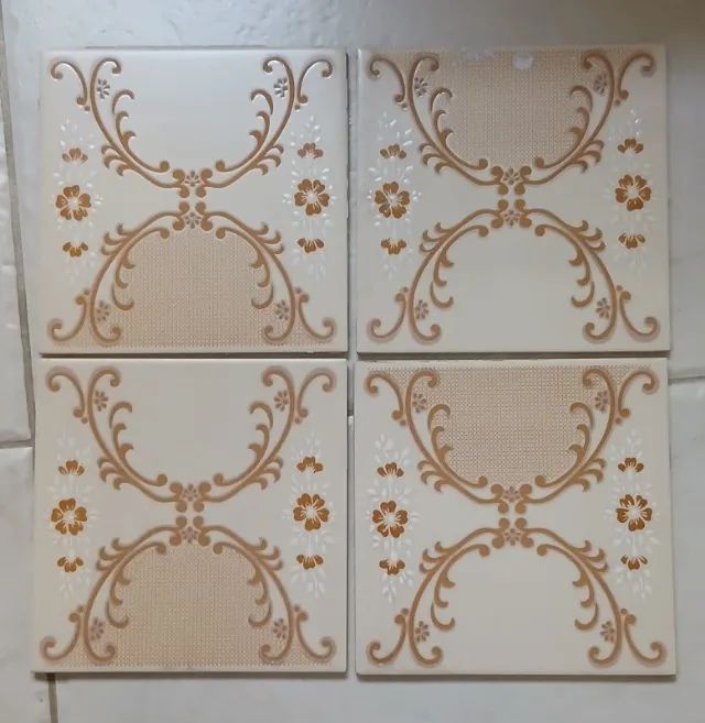 4 peças azulejo antigo