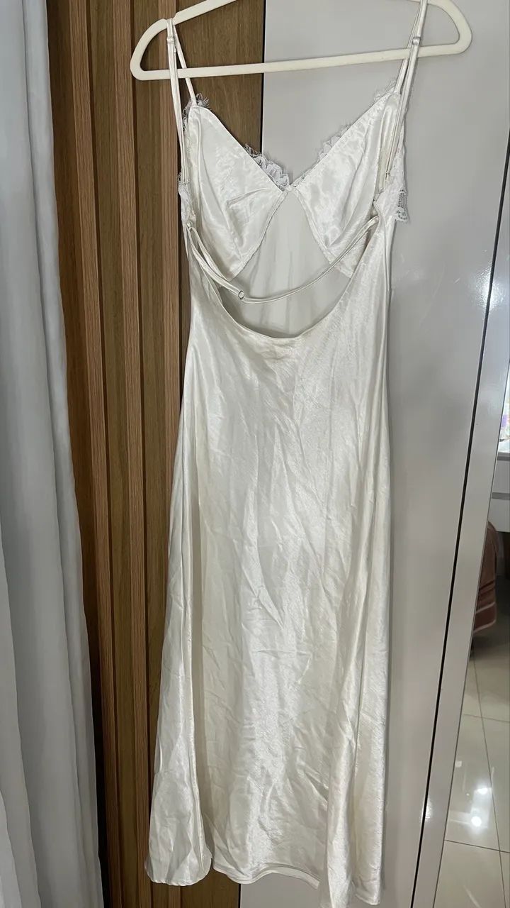 Vestido cetim branco  - Foto 5