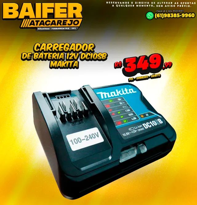 Carregador de Bateria 12v DC10SB Makita