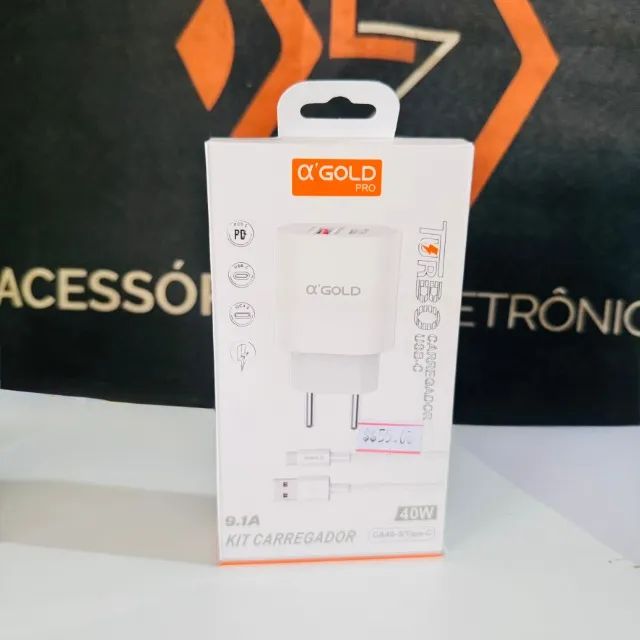 Carregador Turbo 40W com Cabo incluso