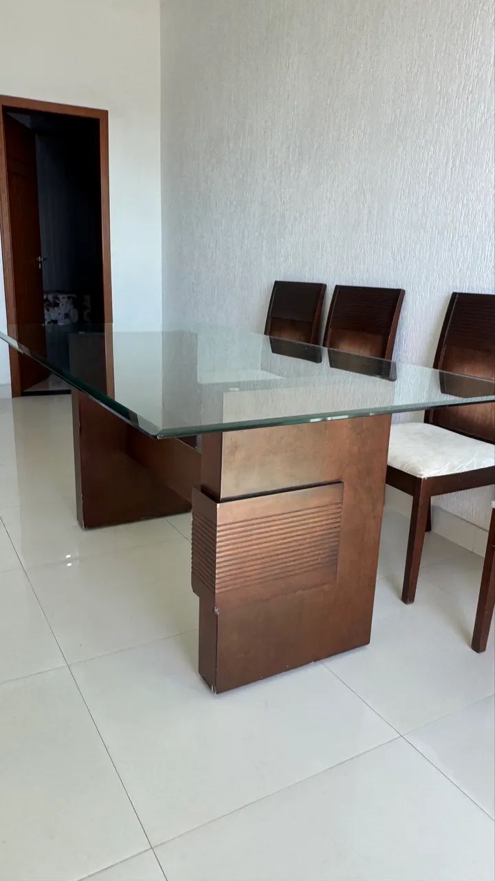 Mesa de jantar 6 lugares + 5 cadeiras de cortesia - Foto 2