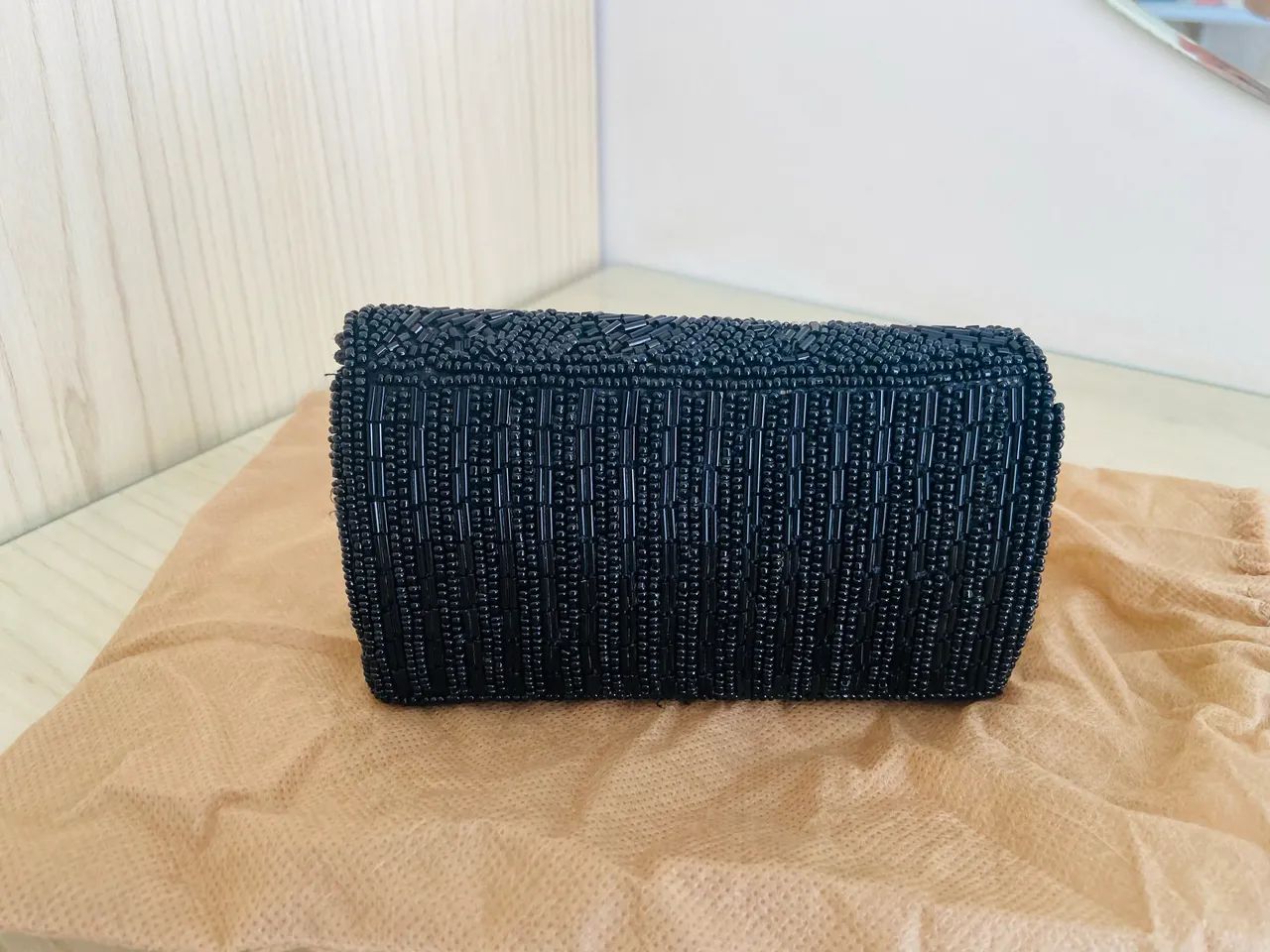 Clutch mini bordada em pedraria 14cmx9cm - Foto 5