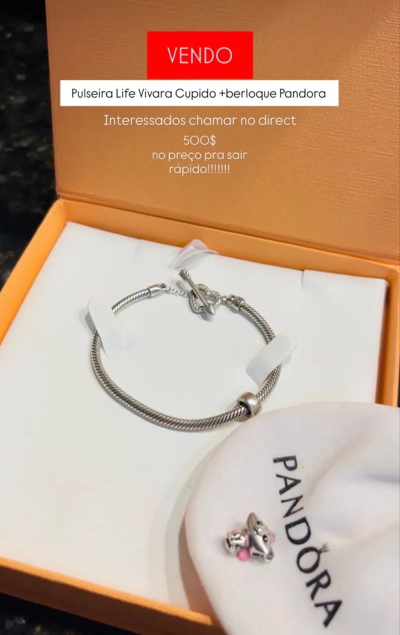Pulseira Vivara + Berloque Pandora