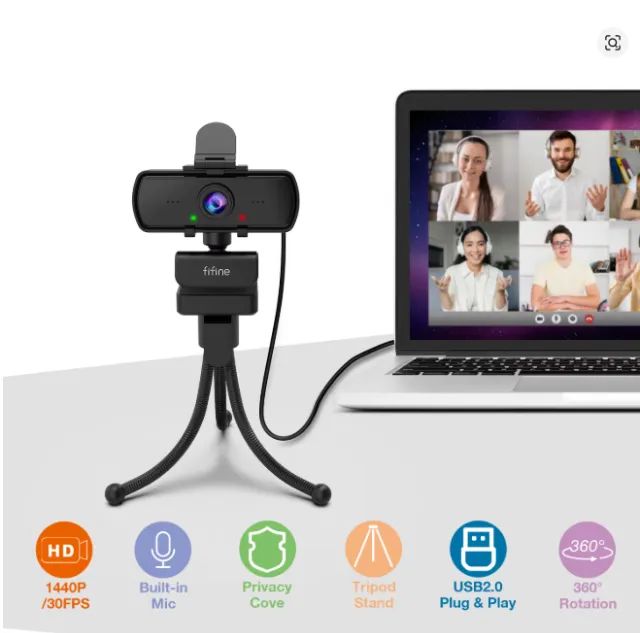 Webcam Fifine K420 2k USB com Microfone - Foto 3