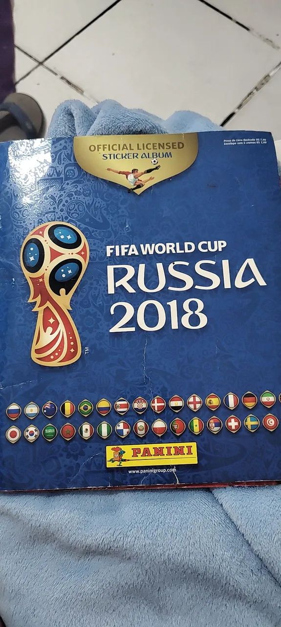 Álbum de figurinhas da copa 2018