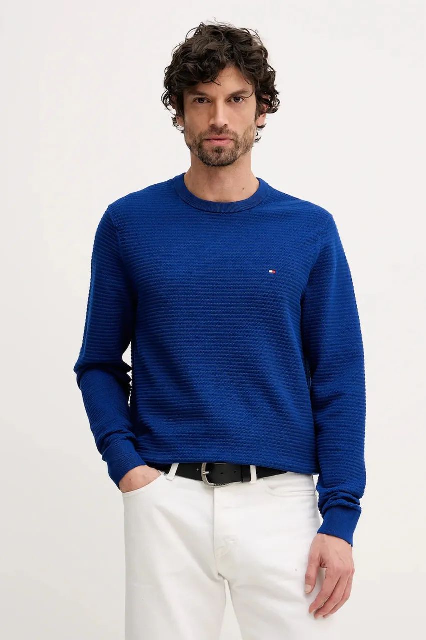 Suéter Tommy Hilfiger Cotton Knit Lightweight Crewneck Sweater Pullover 