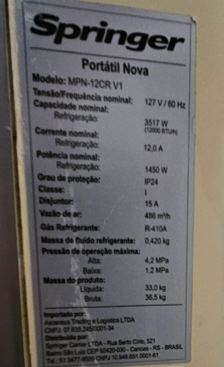 Ar condicionado portatil Springer - Foto 2
