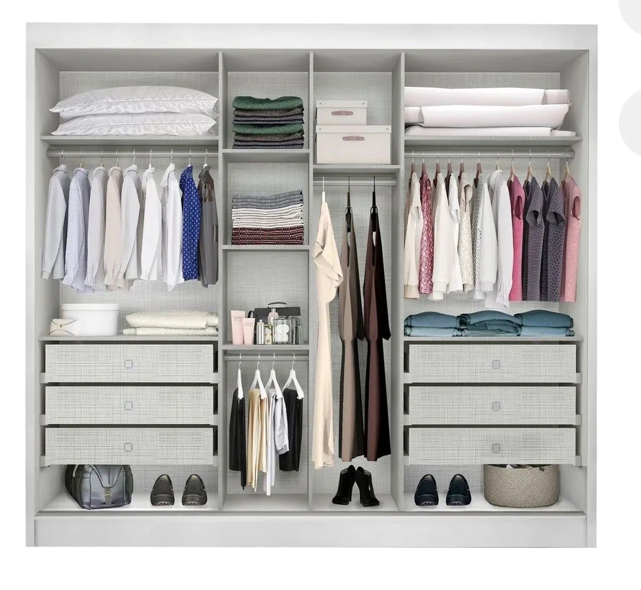 Guarda roupa MDF 25mm 3 portas com espelho - Foto 3