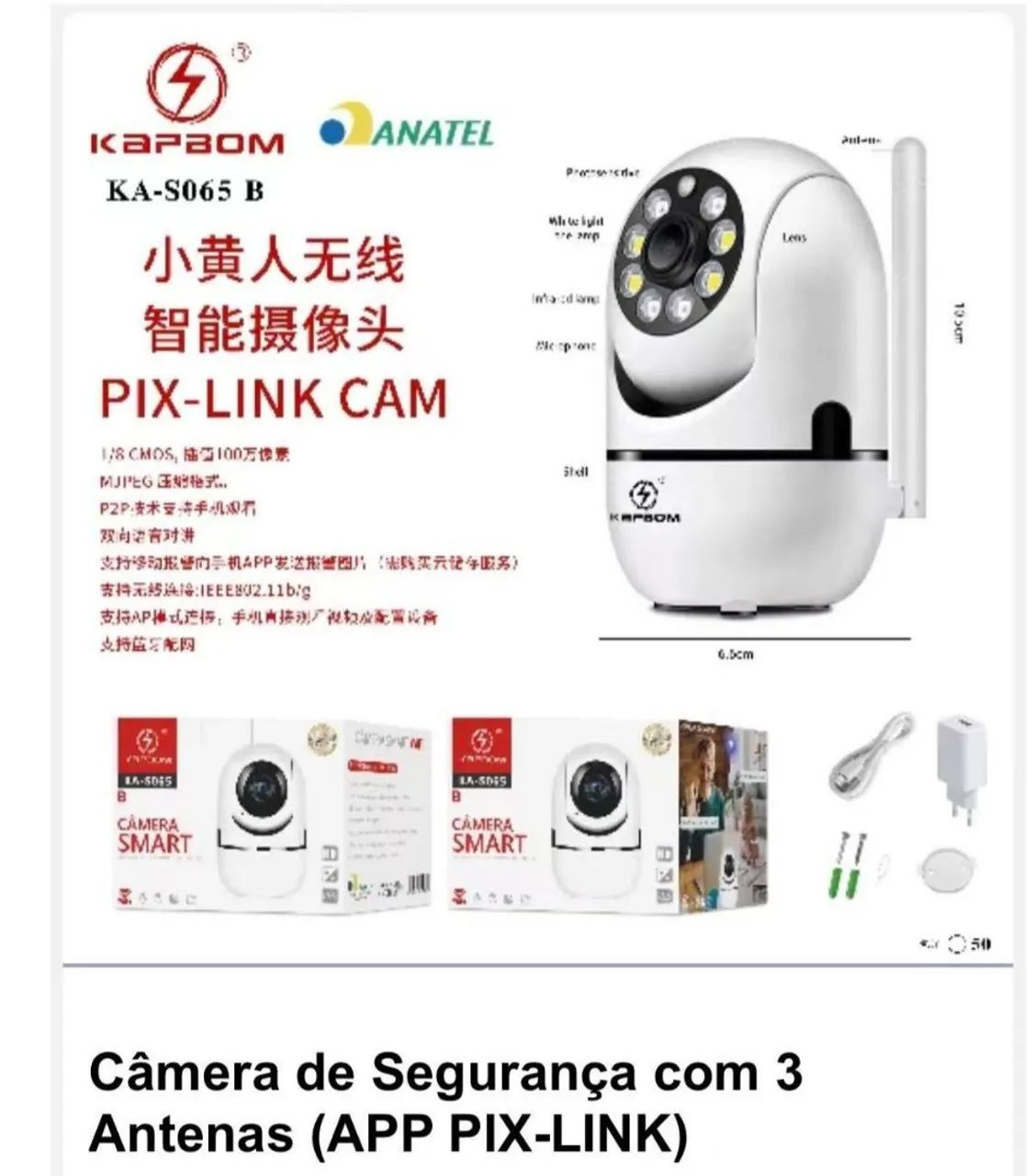 Camera de segurança wi-fi interna  - Foto 2