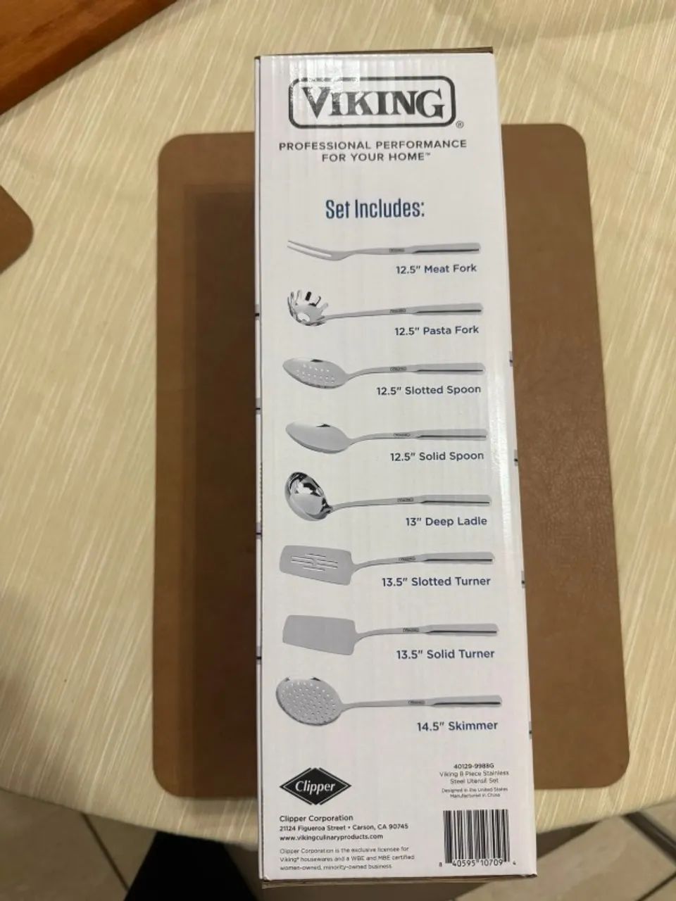 Conjunto de Utensílios de Cozinha 8 Peças Viking de Aço Inoxidável - Foto 5