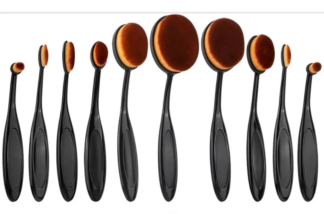 Kit 10 Pincéis Oval Profissional - NOVO