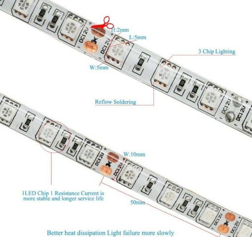 COD-CP325 1 Metro Fita Led Full Spectrum Indoor Grow 7red 1blue Cultivo Aquario Automação - Foto 5