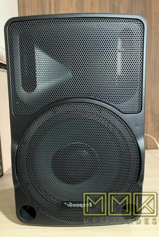 Caixa de som Amplificada Ecopower 10 polegadas Bluetooth + microfone sem fio - Foto 3