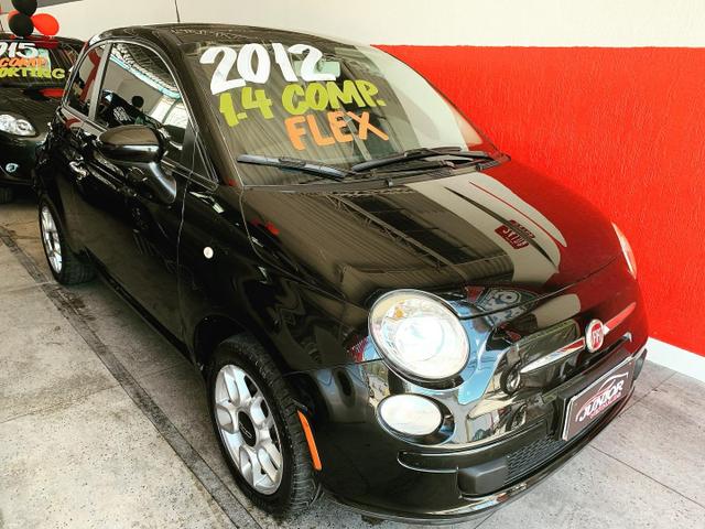 (Júnior Veículos) Fiat 500 1.4 Ano:2012 Completo - Foto 2