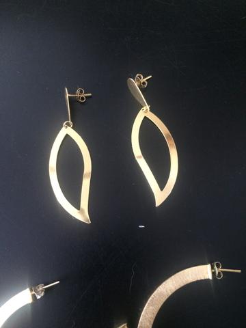 Brinco folhado dourado - Foto 4
