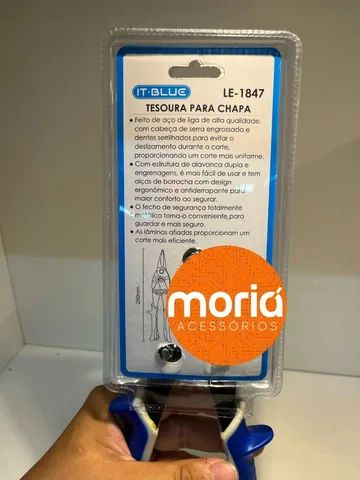 Tesoura Para Cortar Chapa De Aço Lata Corte Reto Manual - Foto 2