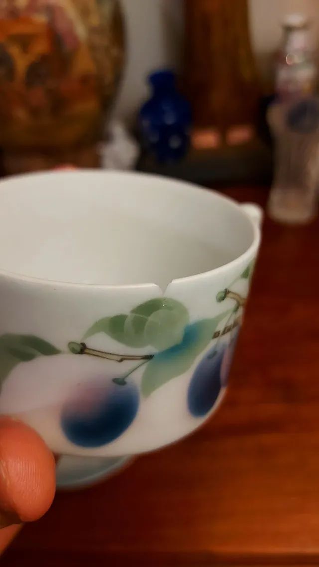 Trio de xícaras para chá Tcheca (detalhes na borda) - Foto 3