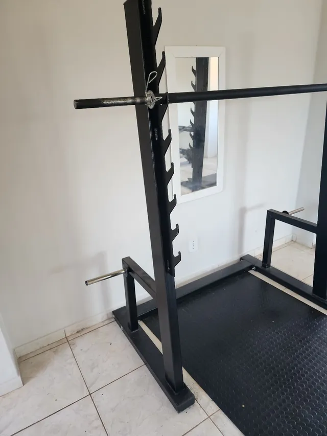 Suporte Para Agachamento Sumô Musculação Barra Fixa Cromada