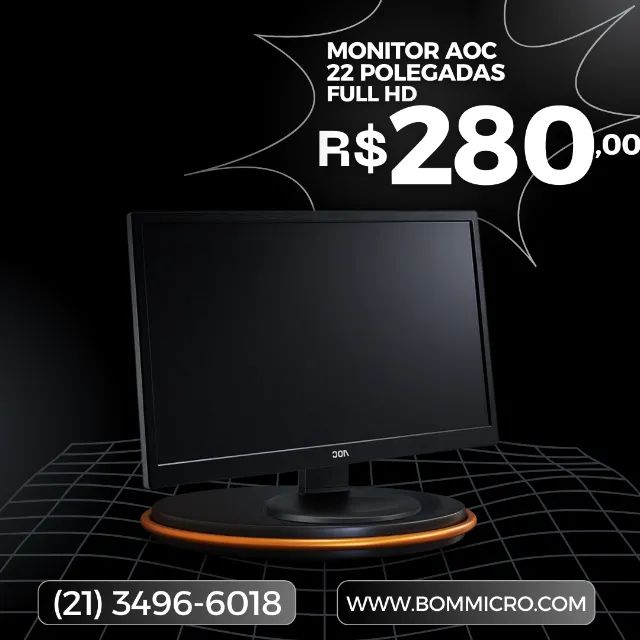 Ótima Performance Monitor 22'' AOC