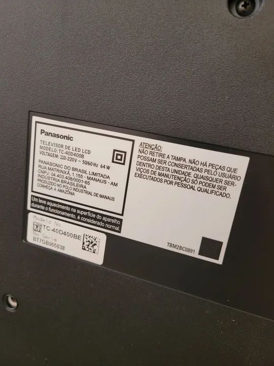 TV LED 40" Panasonic Viera Full HD TC-40D400B 2 HDMI - Foto 4