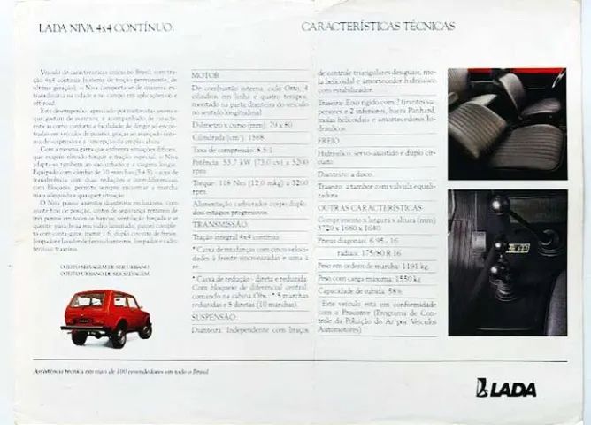 Catálogo, folder Lada Niva - Foto 2